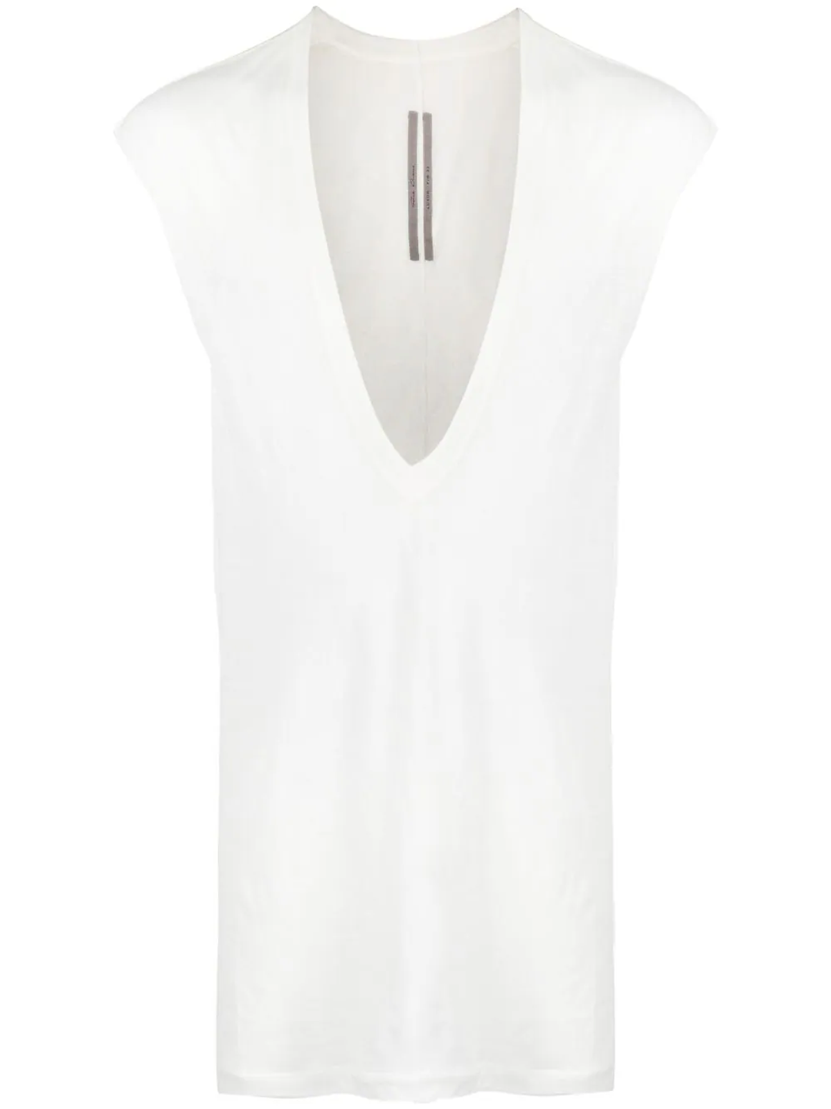 Rick Owens White Dylan V-neck T-shirt