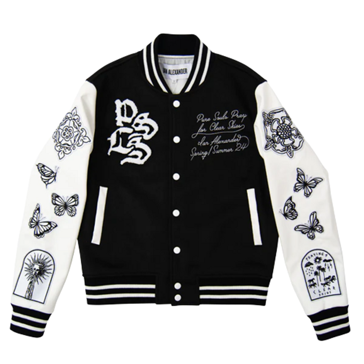Ian Alexander Varsity Black Jacket