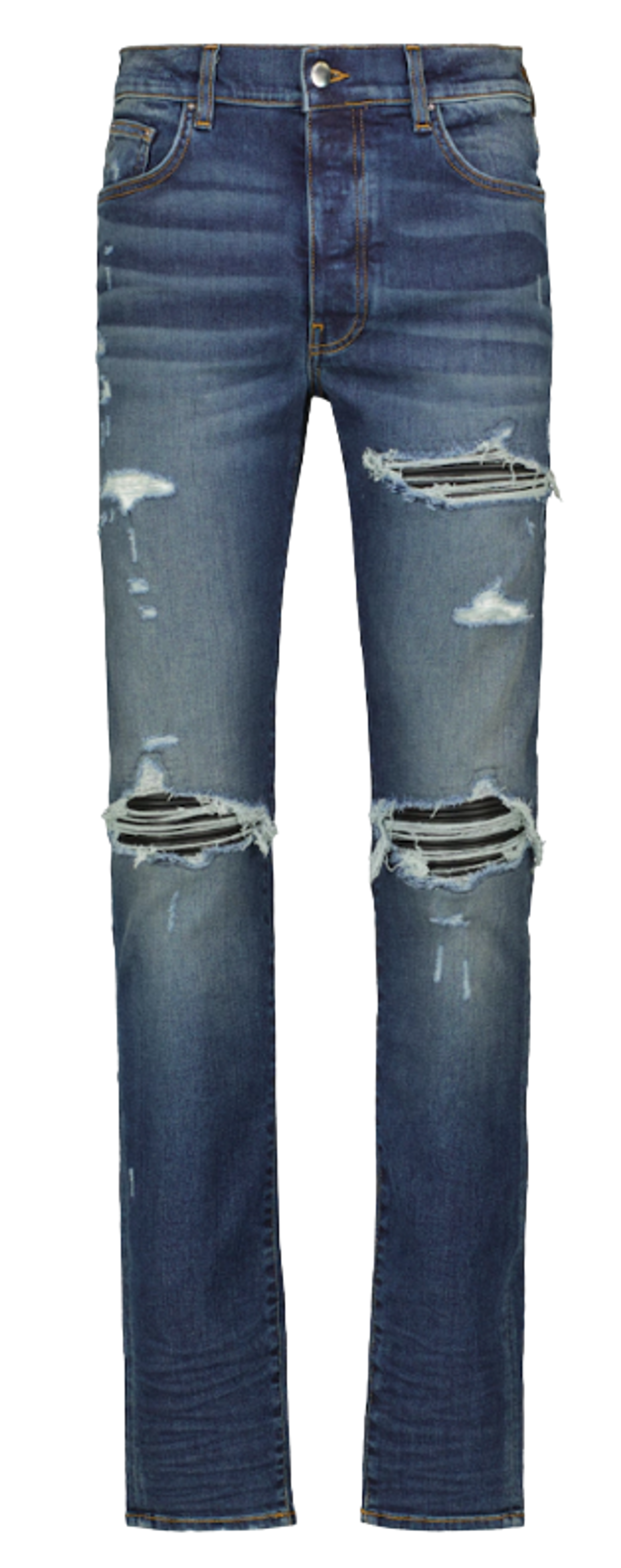 Amiri Blue Mx1 Bandana Skinny Jeans