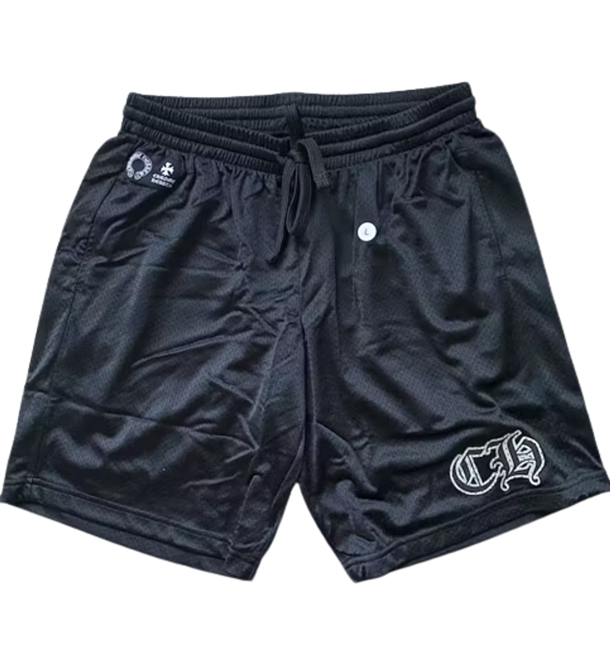 Chrome Hearts Black Mesh Varsity Shorts