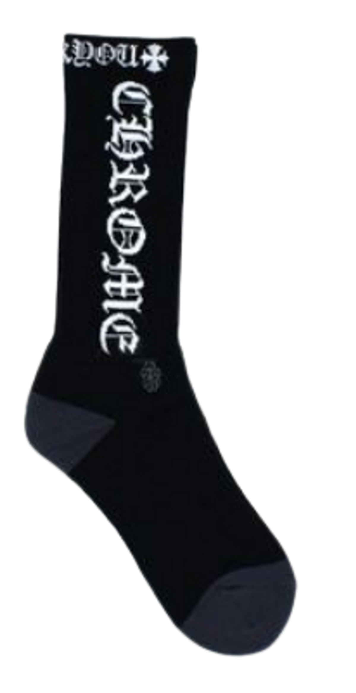 Chrome Hearts Black Script Logo Socks