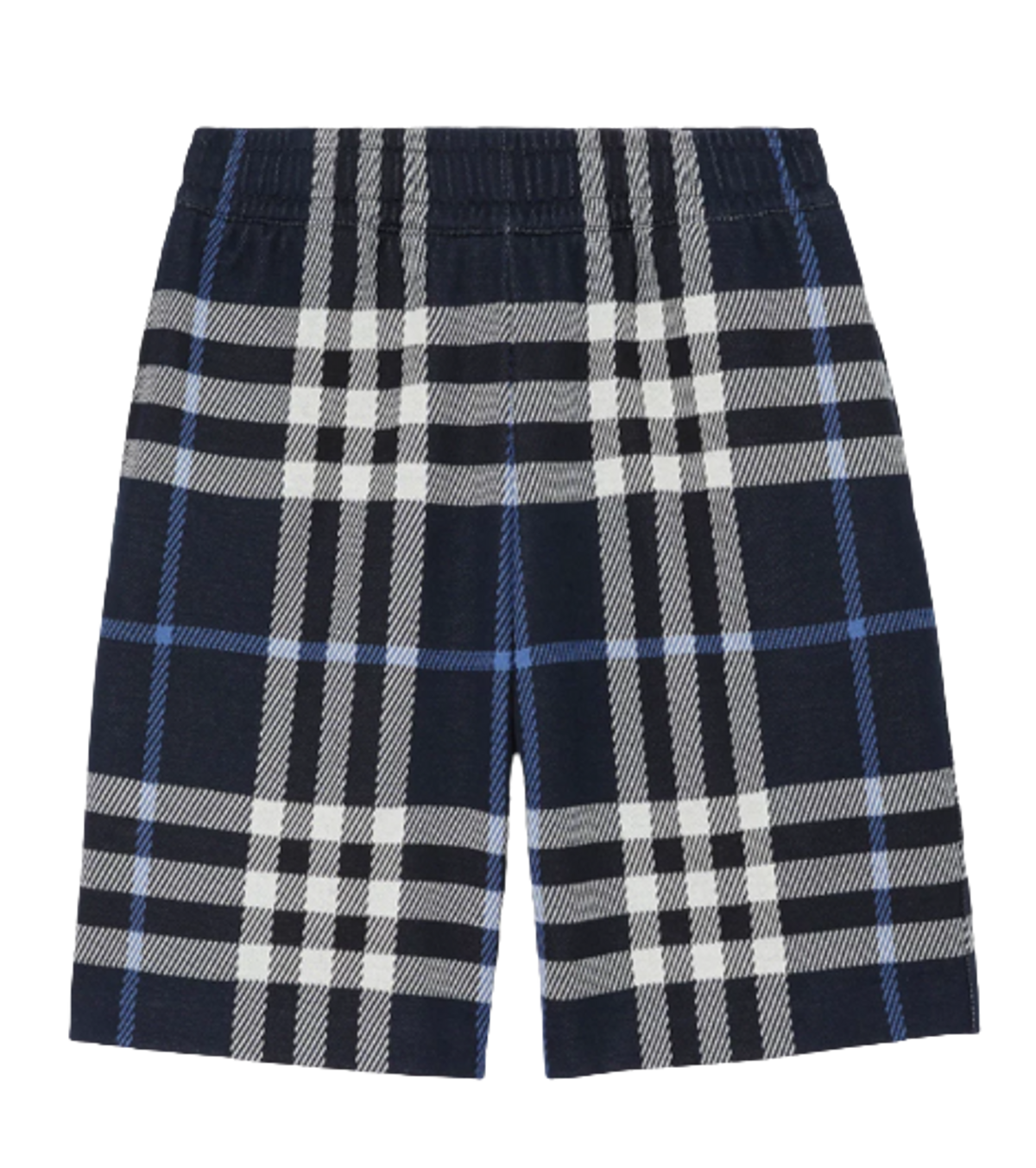 Burberry Blue Check Cotton Jacquard Shorts