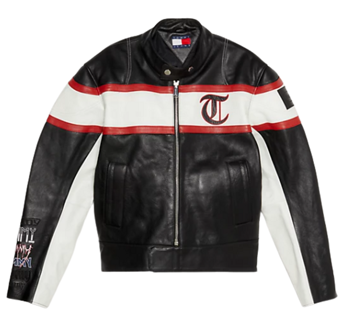 Tommy Hilfiger Black Leather Biker Jacket