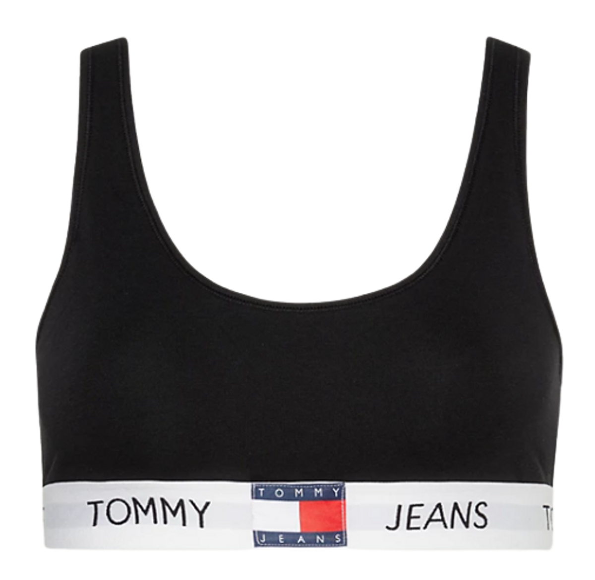 Tommy Hilfiger Black Heritage Logo Unlined Bralette Top