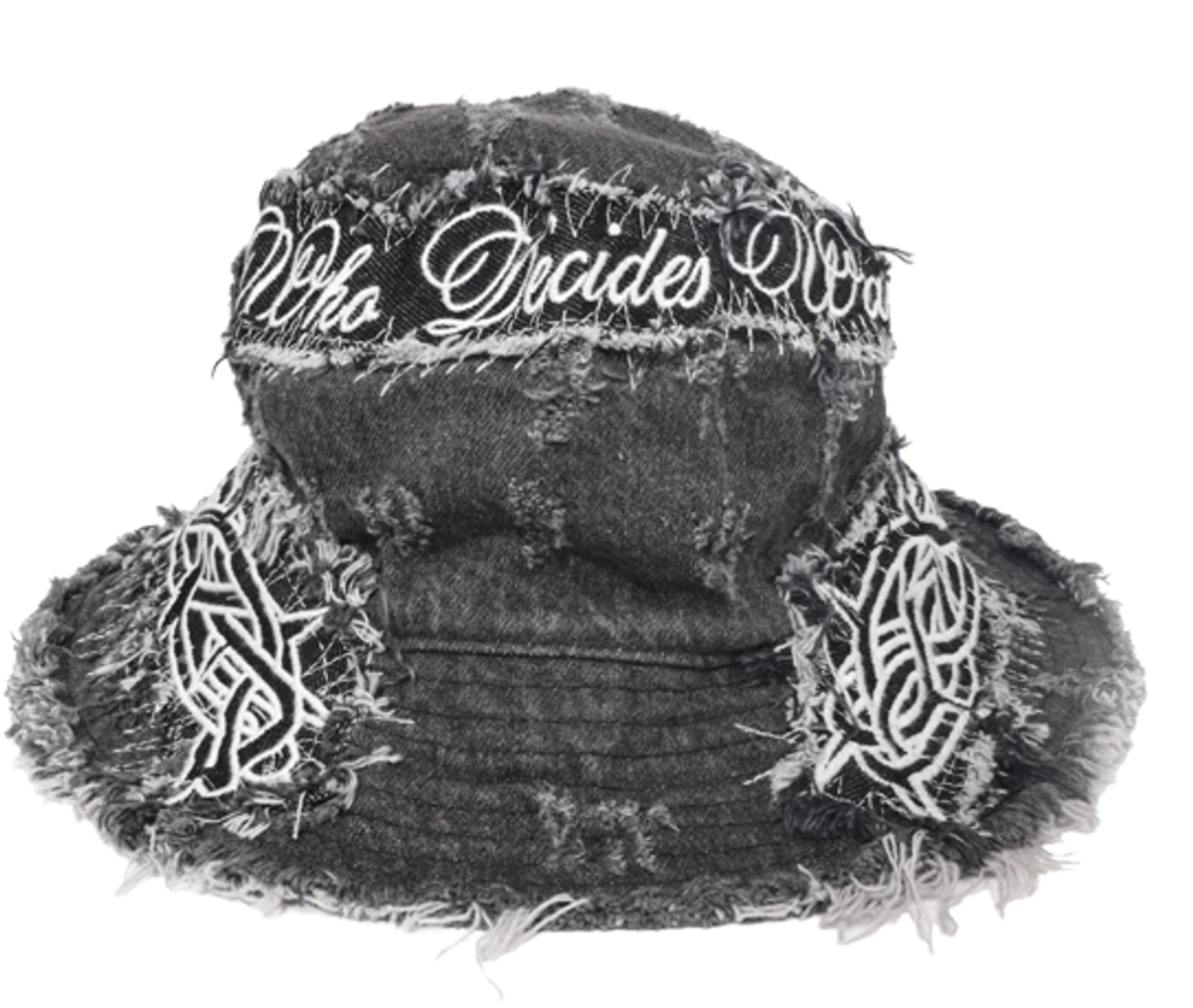 Who Decides War Black Distressed Crown Thorns Hat