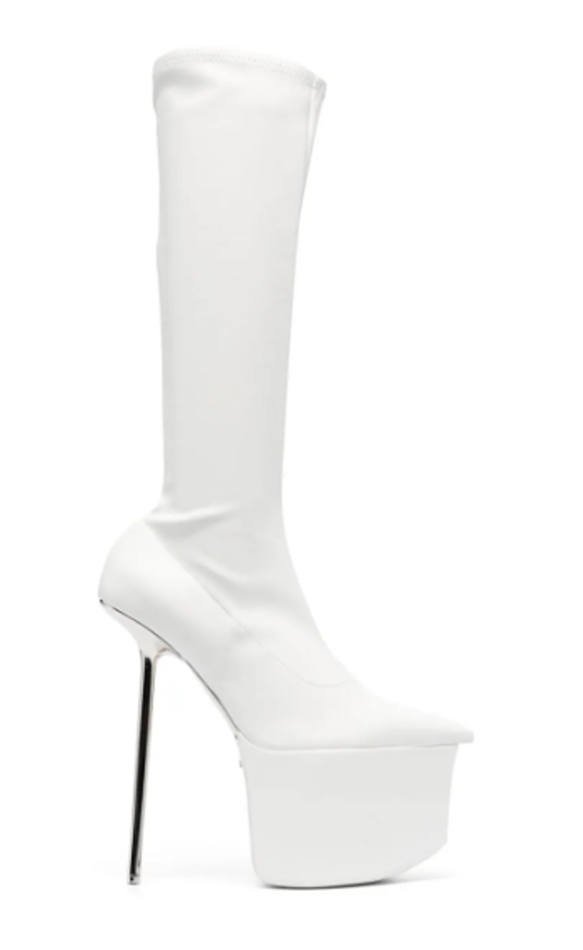 GCDS White Pole 180mm Platform-sole Boots