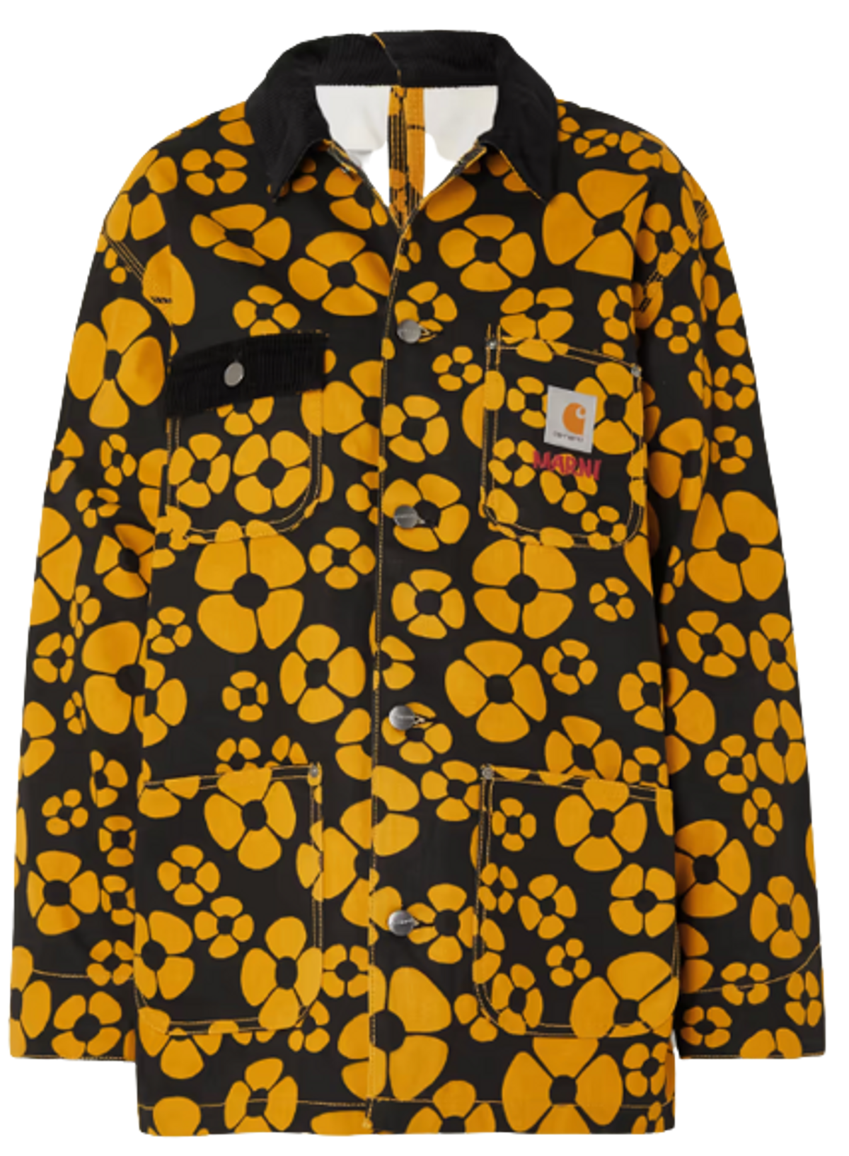 Carhartt × Marni Sunflower Floral Printed Buttoned Overshirt Jacket