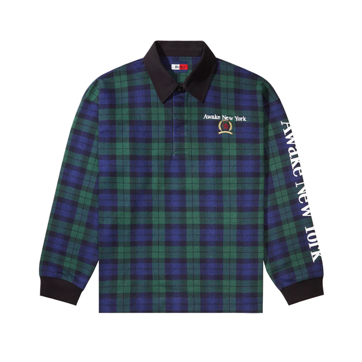 Tommy Hilfiger × Awake NY Green And Blue Rugby Shirt