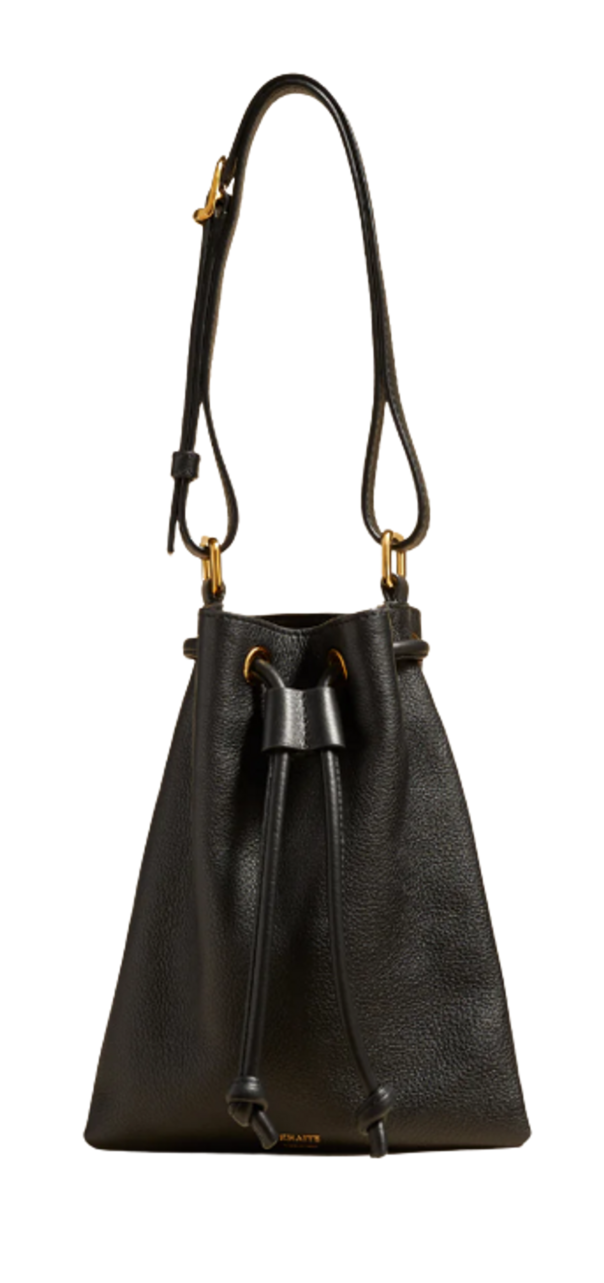 Khaite Black Pebbled Leather Greta Bag