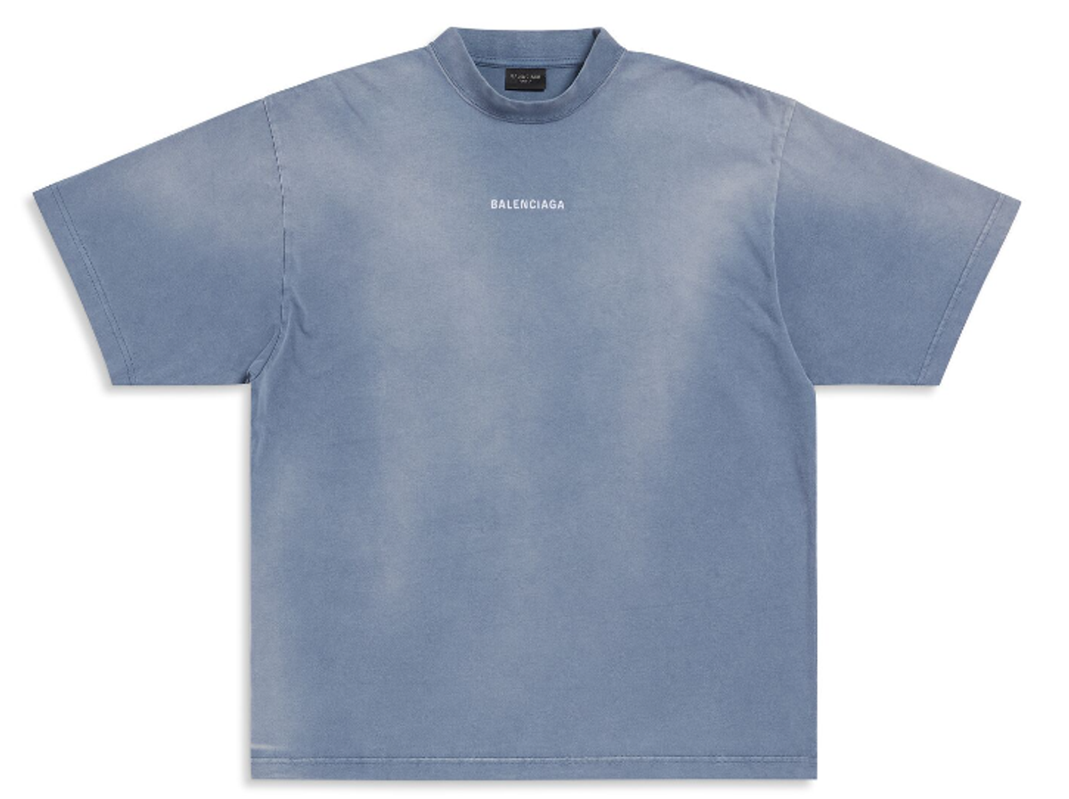 blue balenciaga tee