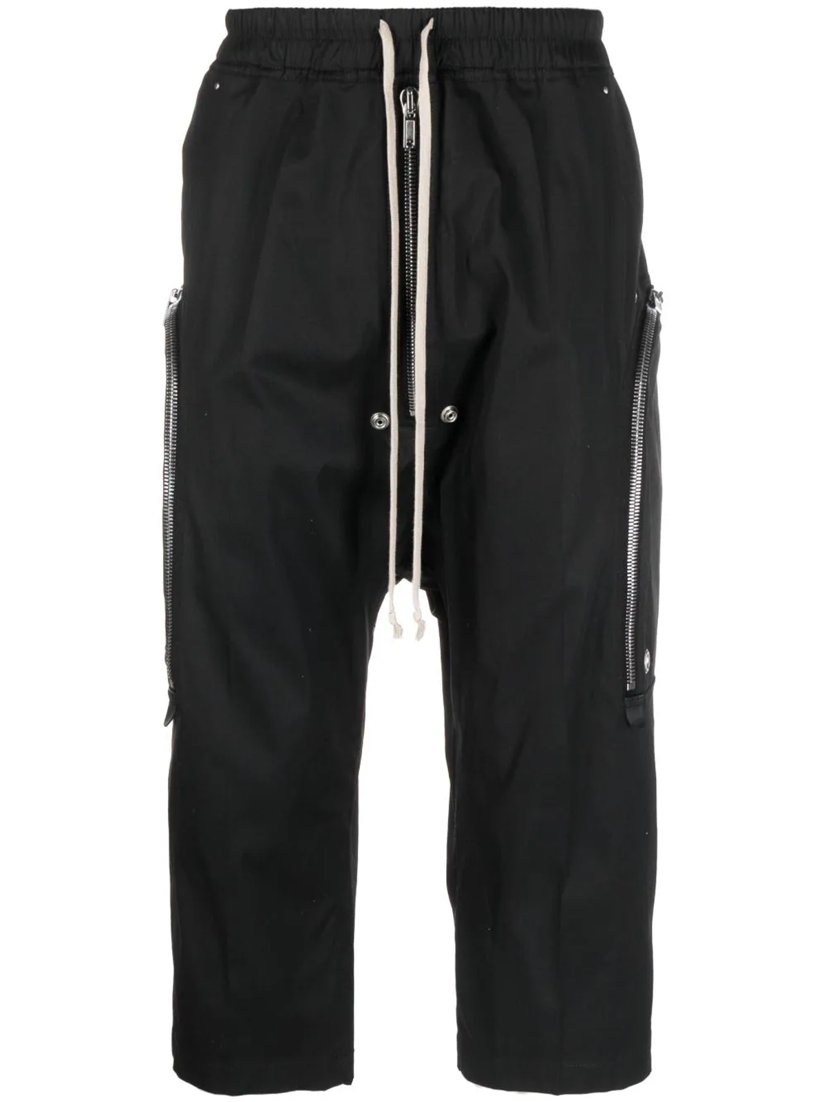 Rick Owens Black Drawstring-waist Drop-crotch Trousers