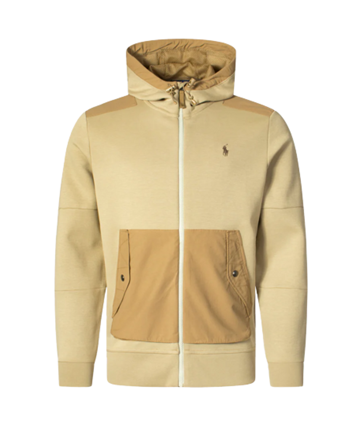 Ralph Lauren Classic Khaki Zip Through Hoodie