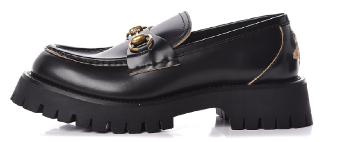 Gucci Black Harald Horsebit Platform Loafers