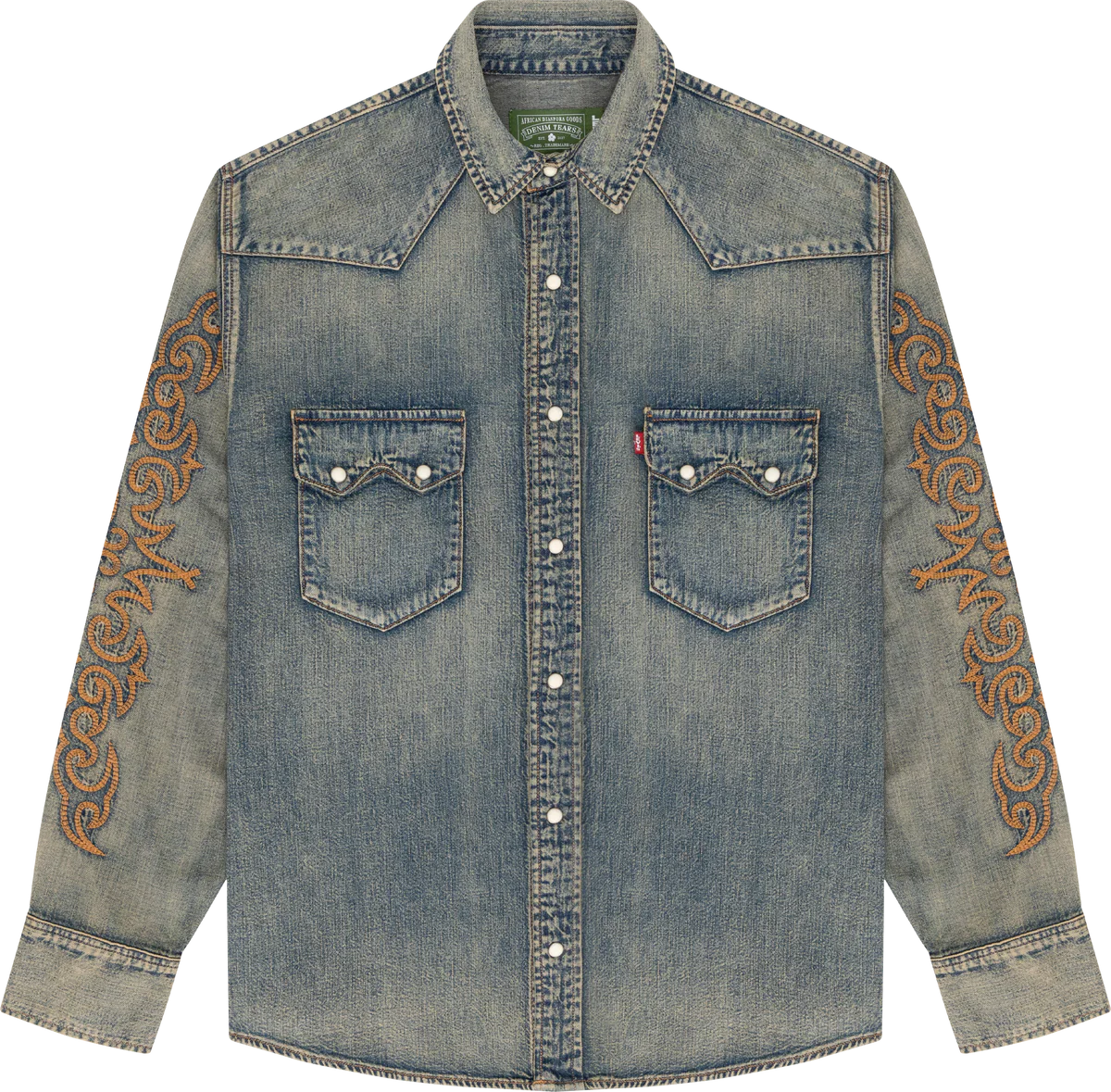 Denim Tears Western Cotton Stitch Denim Shirt