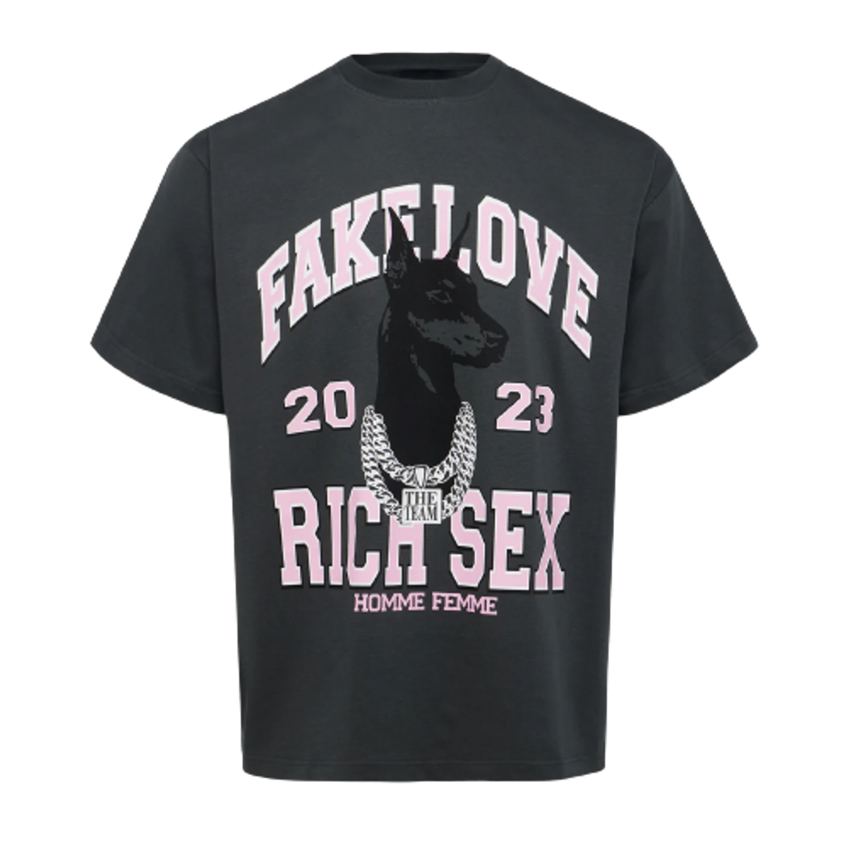 Homme + Femme Purebred Charcoal Pink T-Shirt
