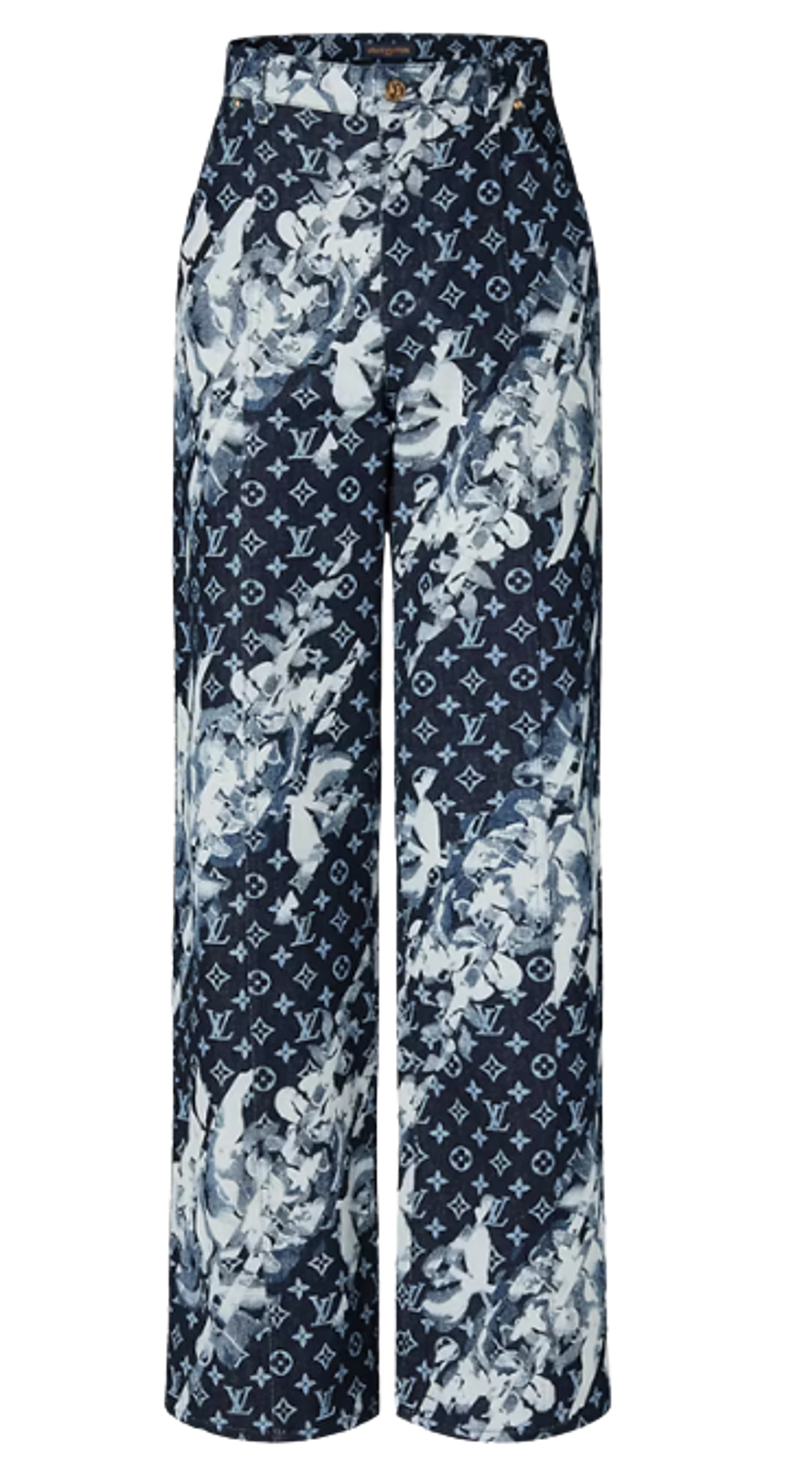 Louis Vuitton Monogram Printed Denim Pants