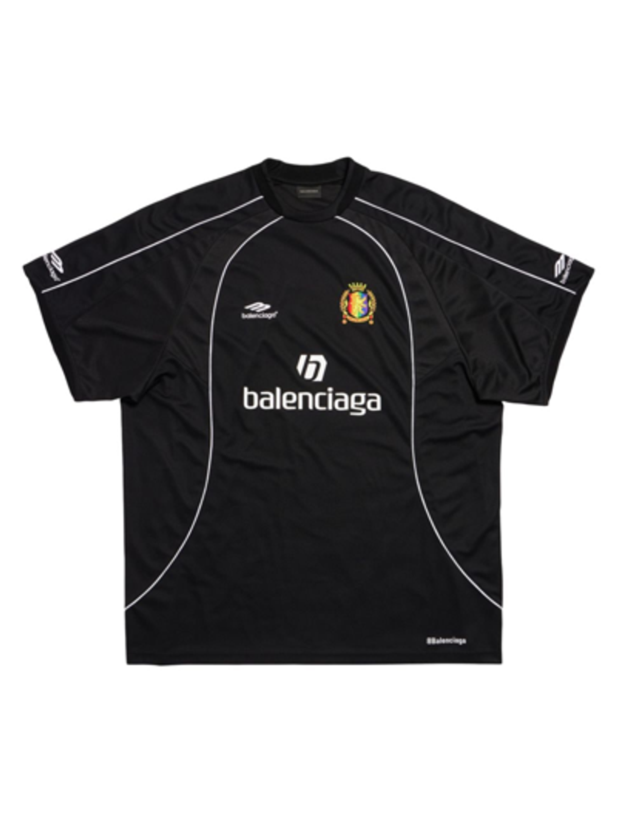 Balenciaga Black Lion Crest Soccer Oversized T-shirt
