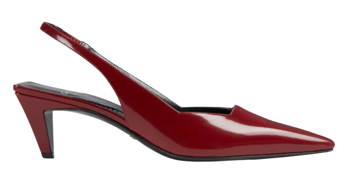 Gucci Slingback Dark Red Leather Pumps