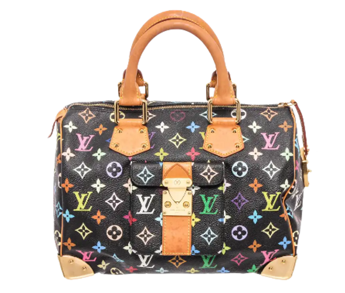 Louis Vuitton Black Multicolor Monogram Speedy 30 Bag