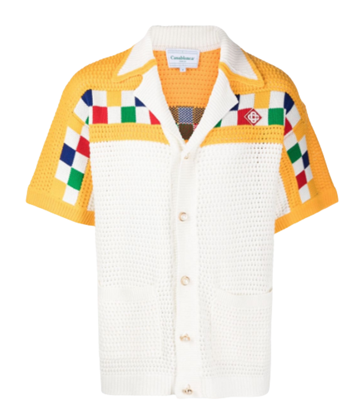 Casablanca Faux Crochet Short Sleeve Shirt