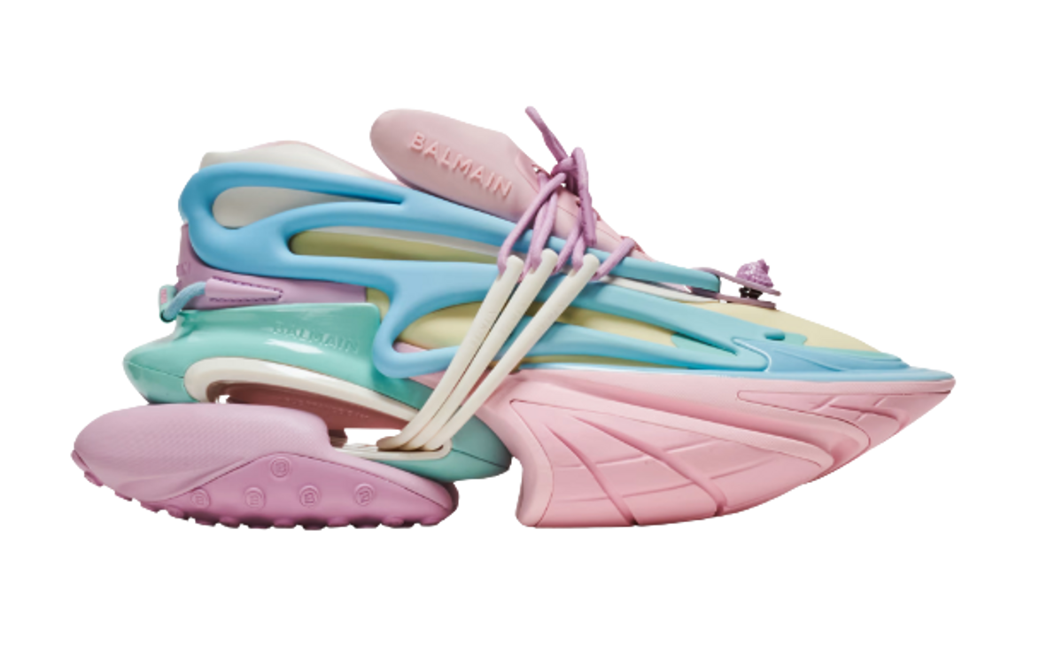Balmain Neoprene And Leather Unicorn Trainers