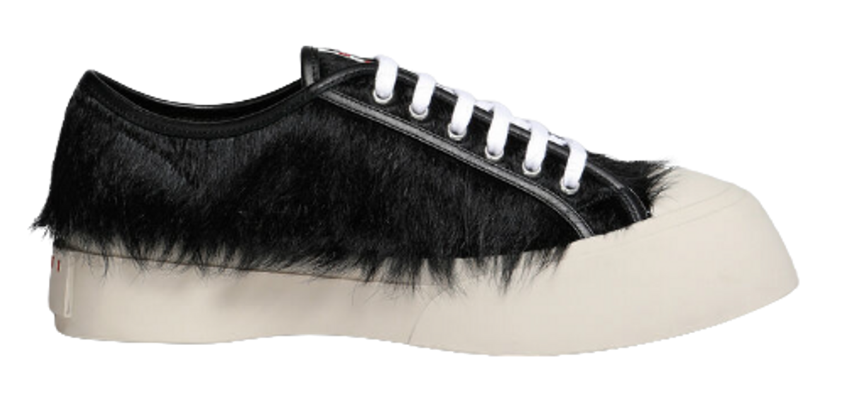 Marni Black Long-Hair Calfskin Pablo Sneakers