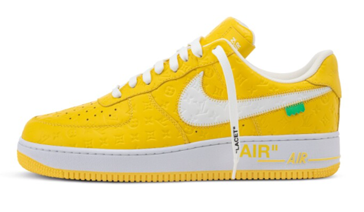 Louis Vuitton × Nike Yellow Friends And Family Air Force 1 Sneakers