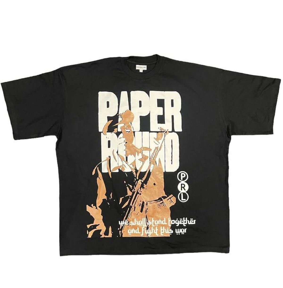 Paper Round Black War T-Shirt