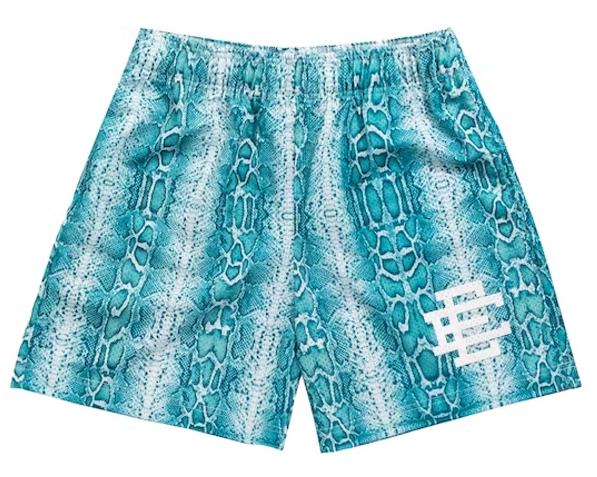 Eric Emanuel Blue Basic Snakeskin Shorts