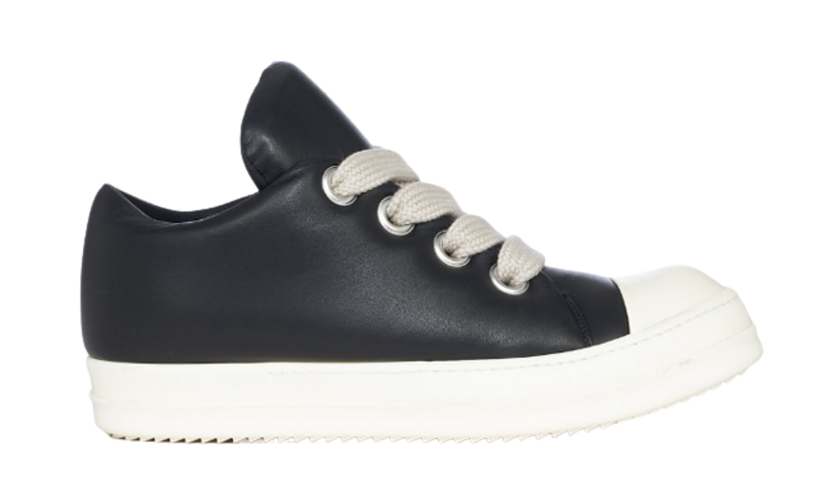 Rick Owens Black Leather Sneakers