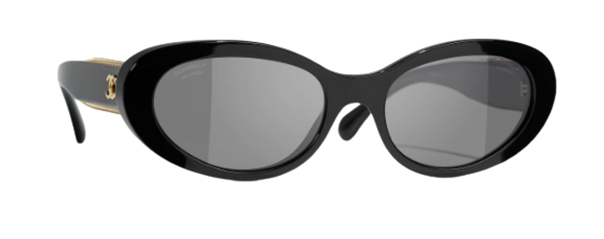 Chanel Acetate Black Lenses Sunglasses
