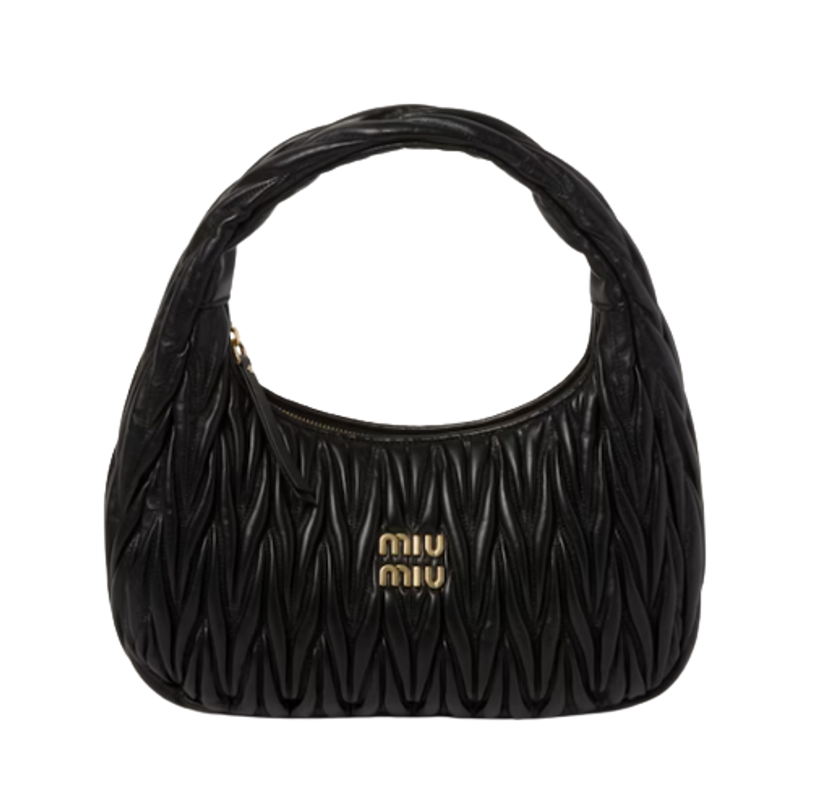 Miu Miu Wander Matelasse Nappa Leather Hobo Bag