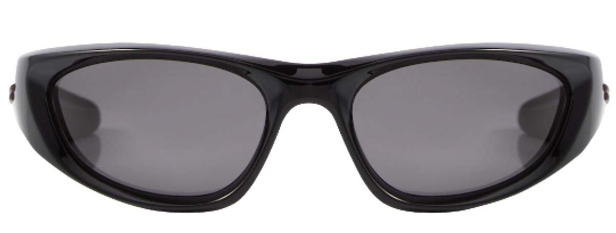 Bottega Veneta Cone Wraparound Black Sunglasses