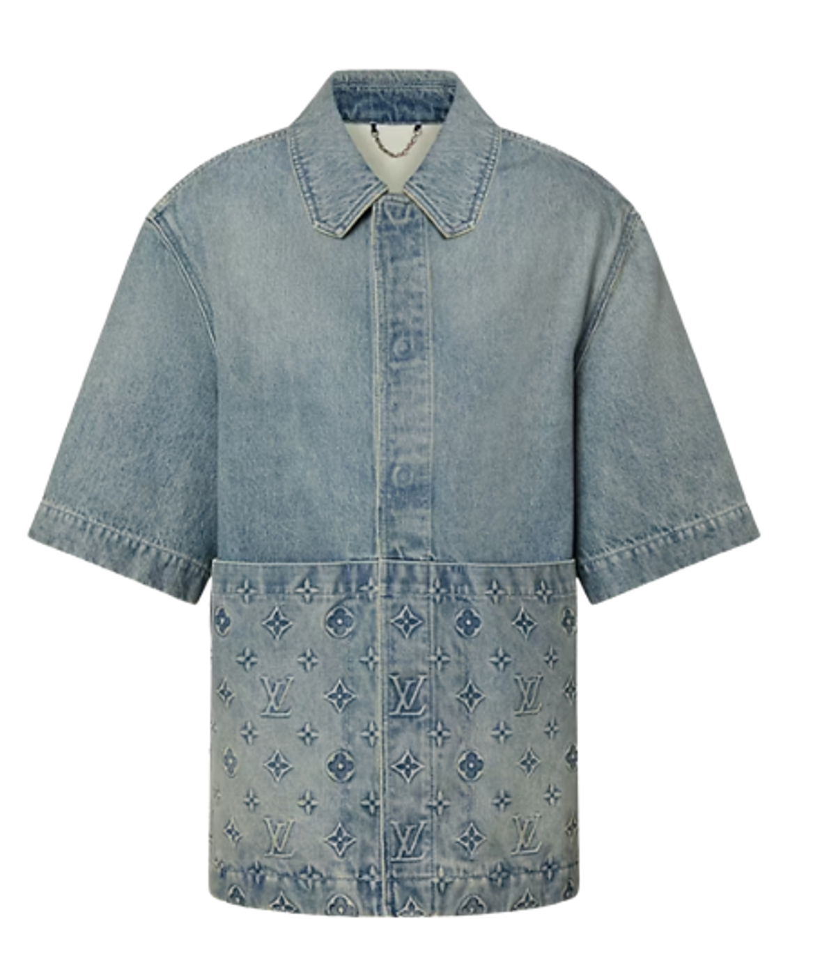 Louis Vuitton Short Sleeved Denim Workwear Shirt