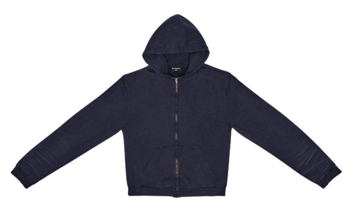 Balenciaga Tab Worn-Out Zip-up Hoodie