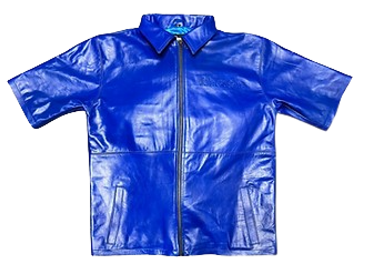 Life Of Sin Nipsey Blue Leather 3D Cross Shirt