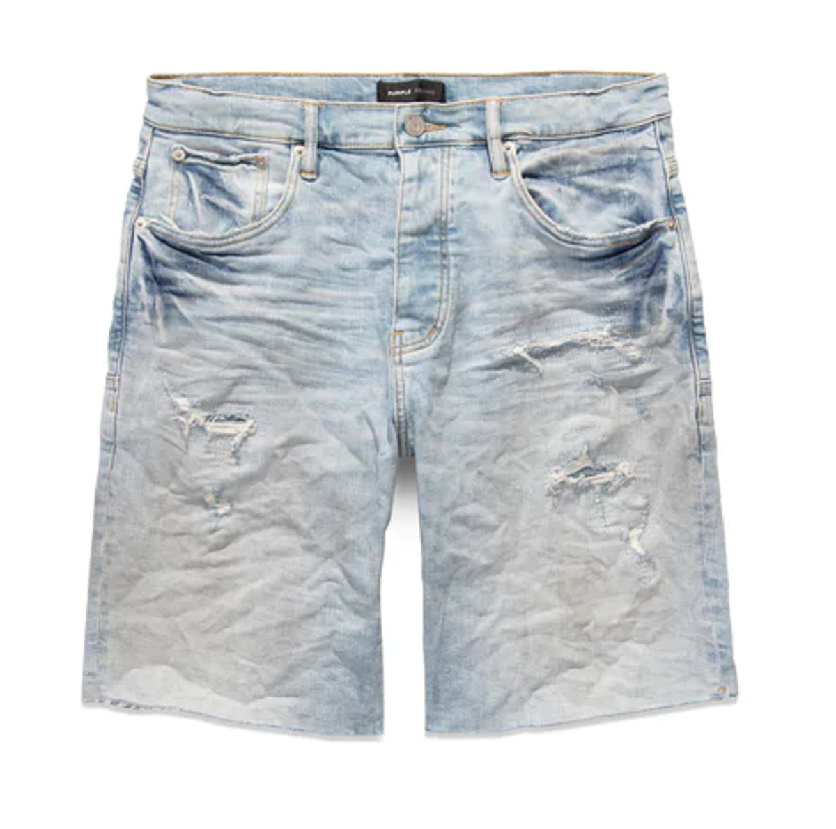 Purple Brand Worn Quilted Destroy Pocket Shorts