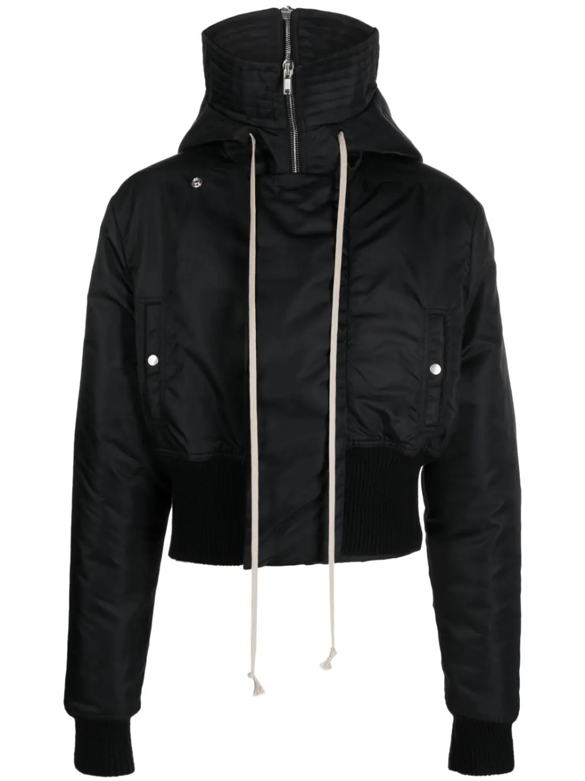 Rick Owens Black Long-sleeve Hooded Jacket