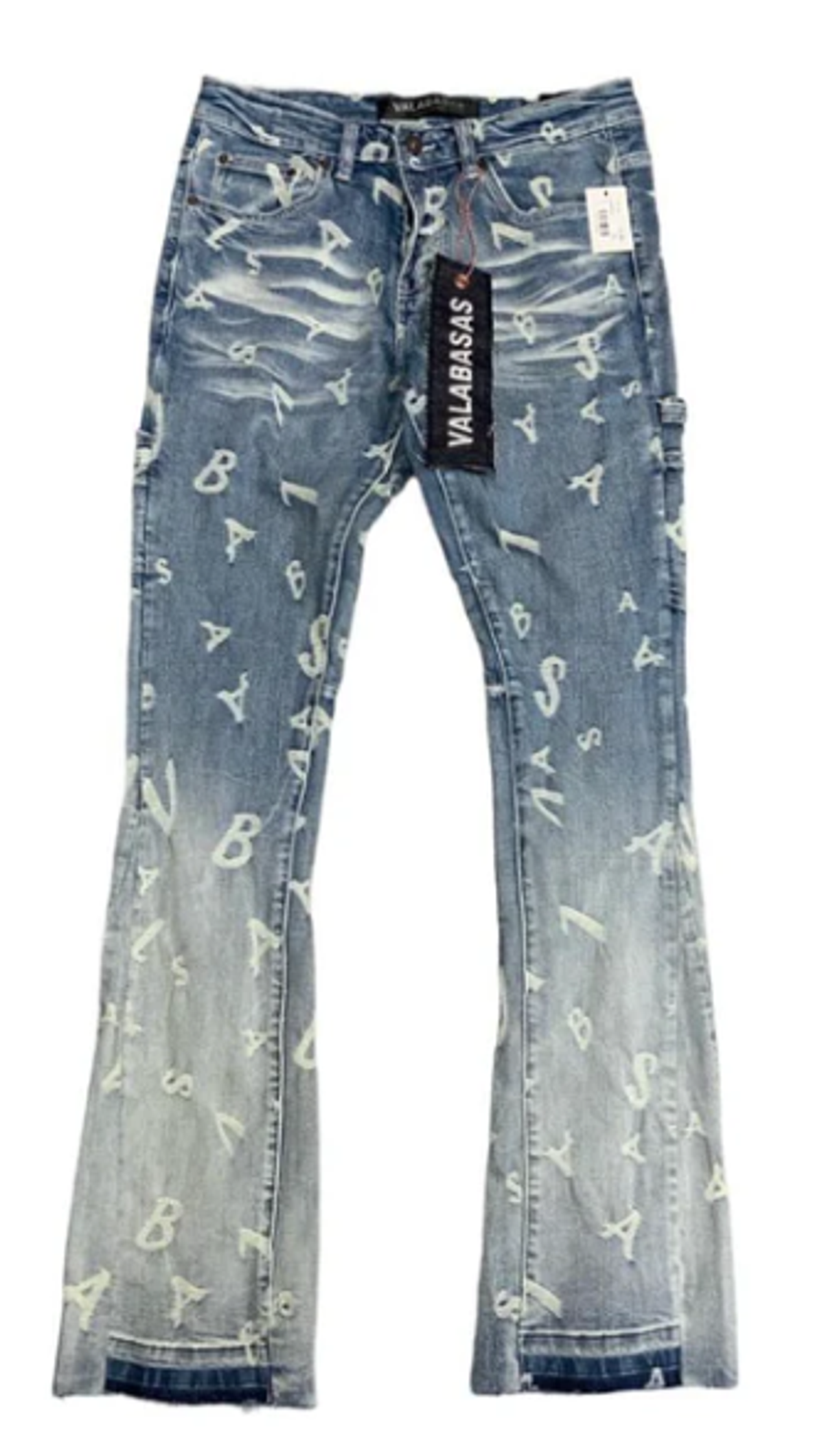 Valabasas Grid Lock Stacked Denim Jeans