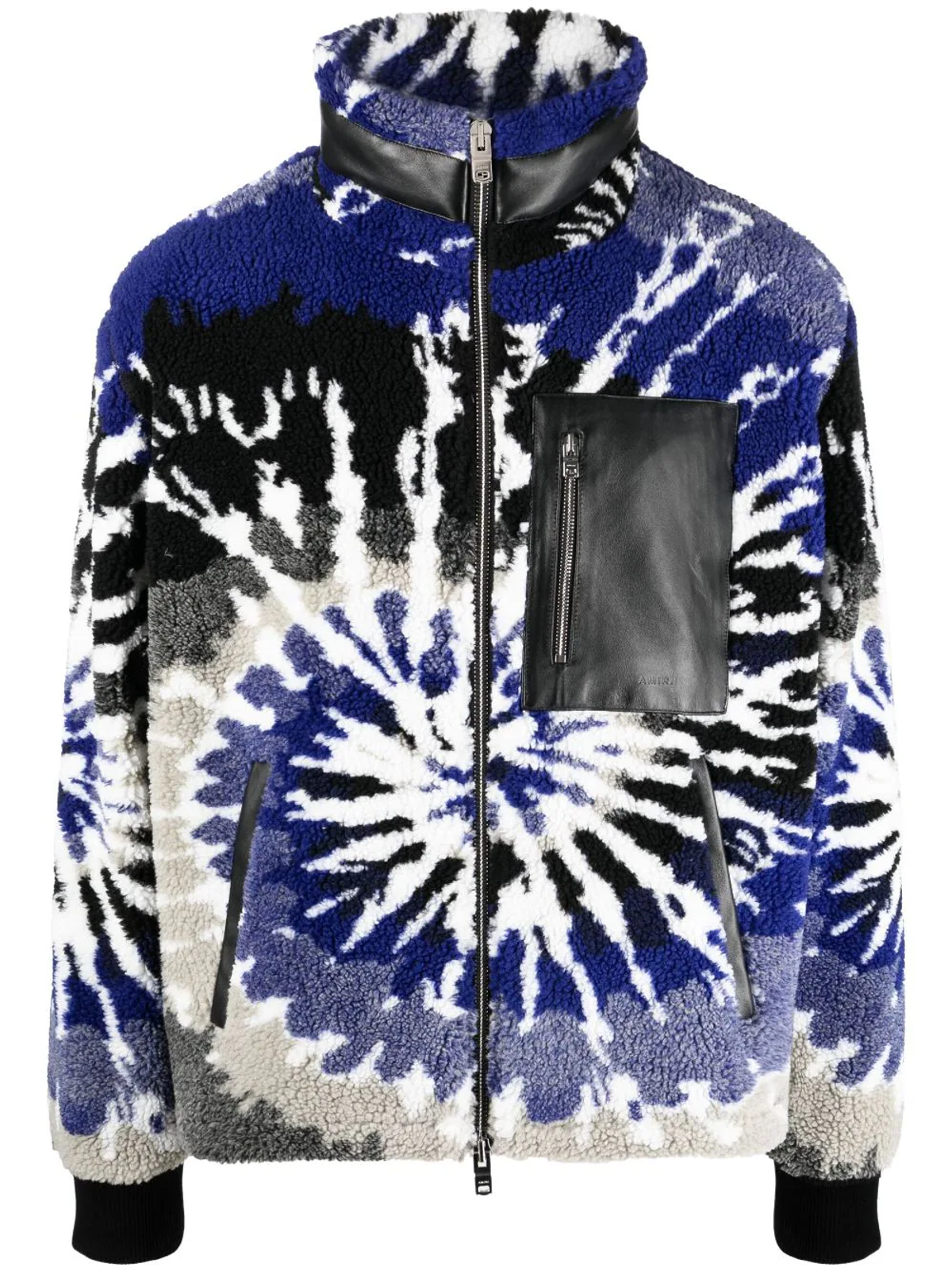 Amiri Blue Tie-dye Polar Fleece Jacket