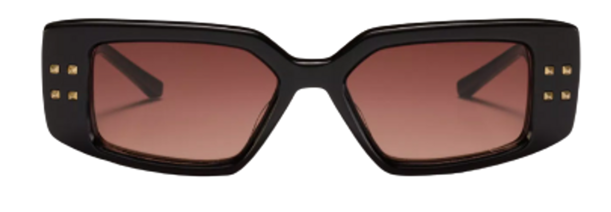 Valentino Rectangular Acetate Frame Sunglasses
