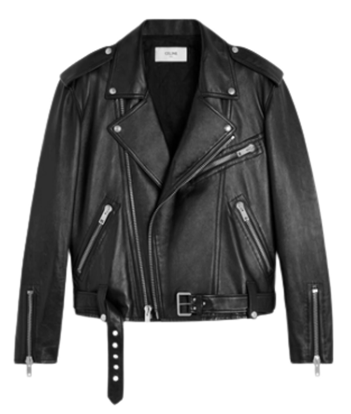 Celine Black Soft Lambskin Biker Jacket