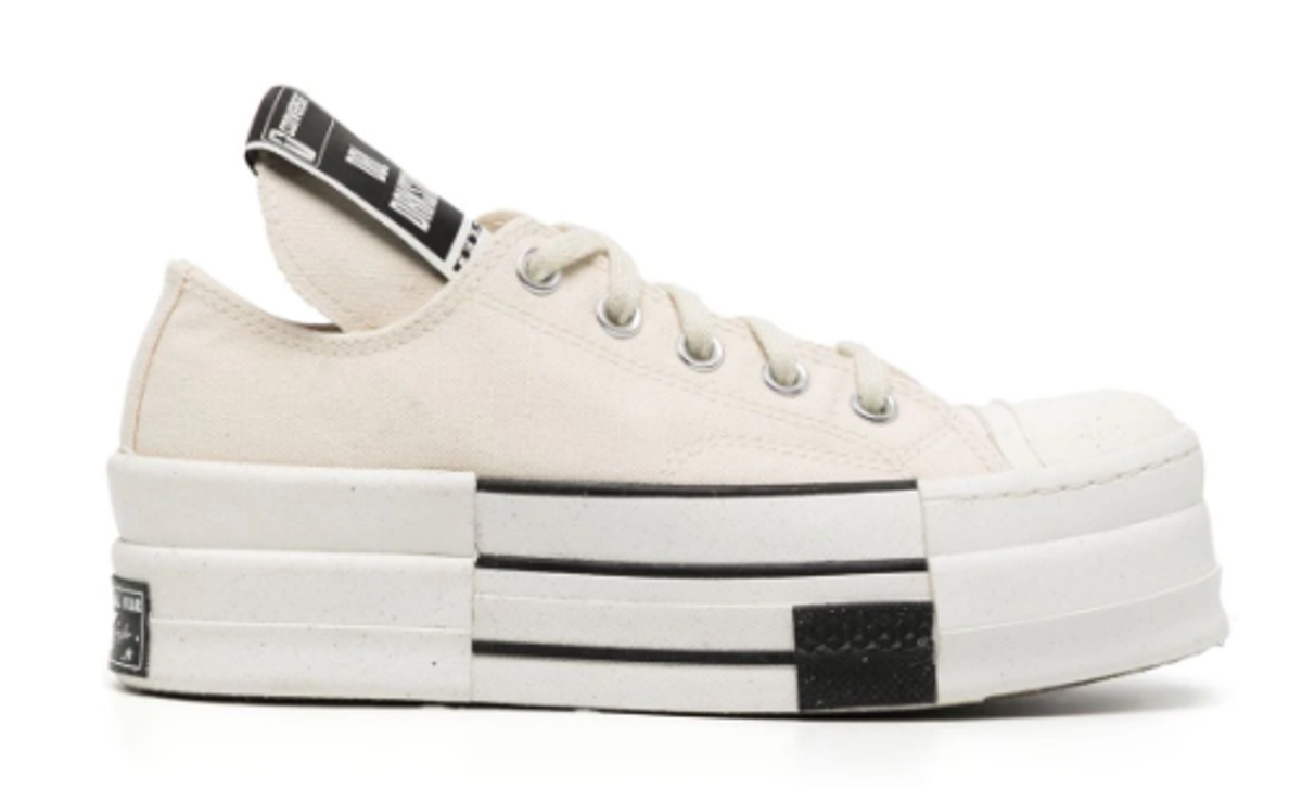 Converse × Rick Owens Cream Dbl Drkstar Low-top Sneakers