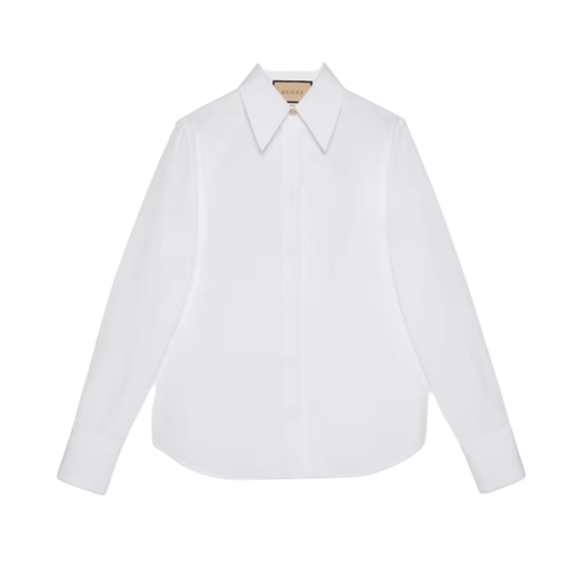 Gucci White Embroidery Cotton Shirt