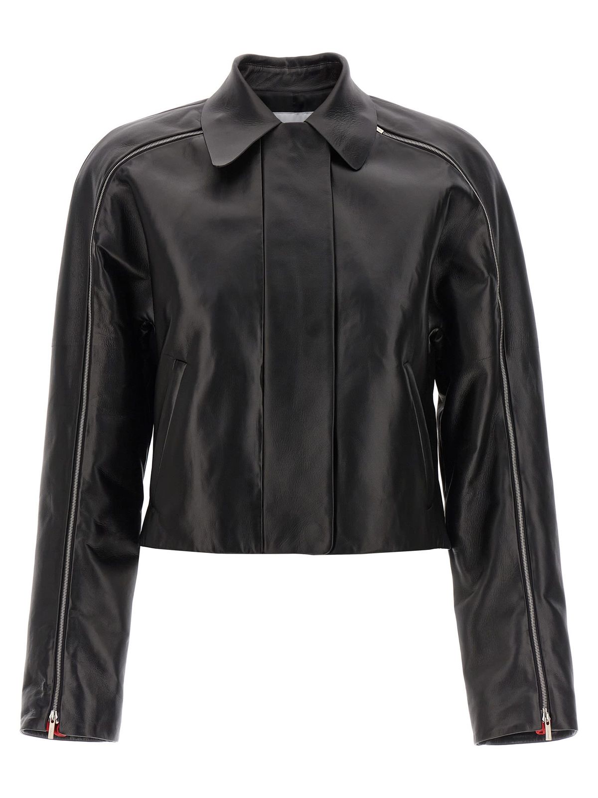 Ferragamo Black Leather Blouson