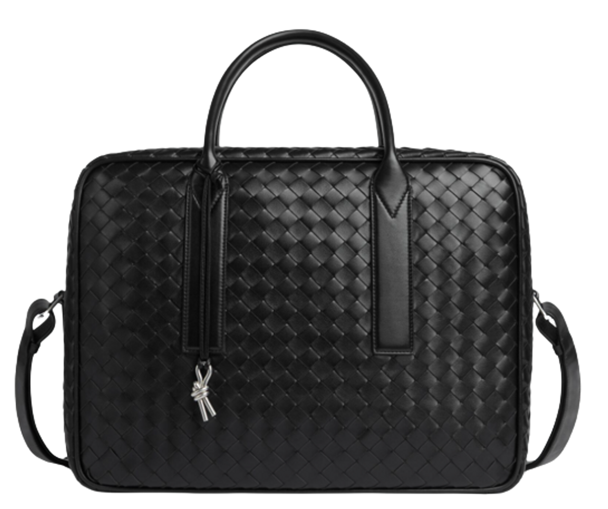 Bottega Veneta Getaway Medium Weekender Black Bag