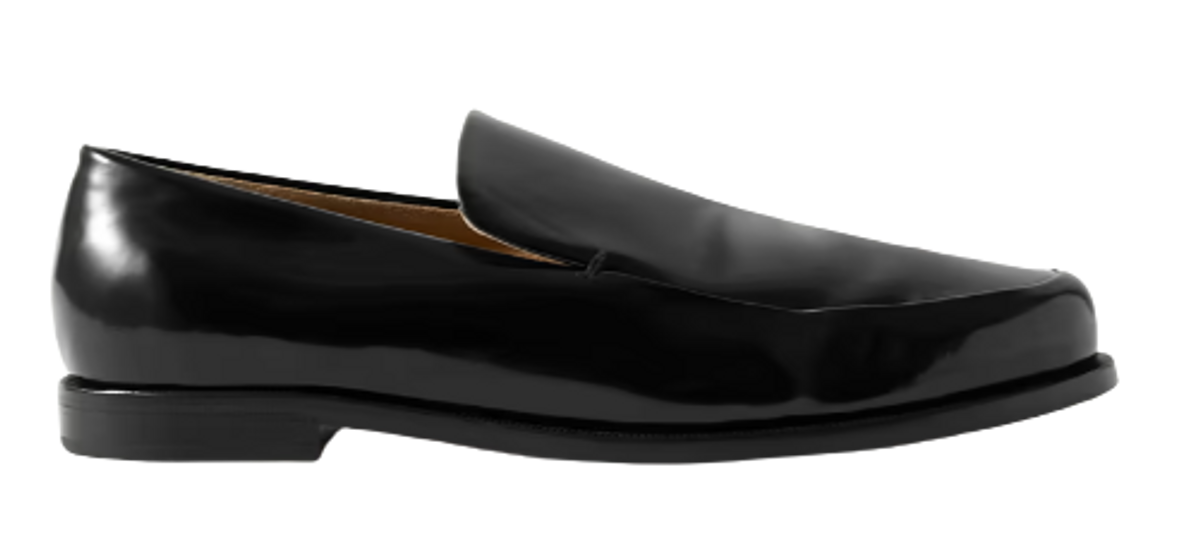 Khaite Black 20mm Alessio Leather Loafers