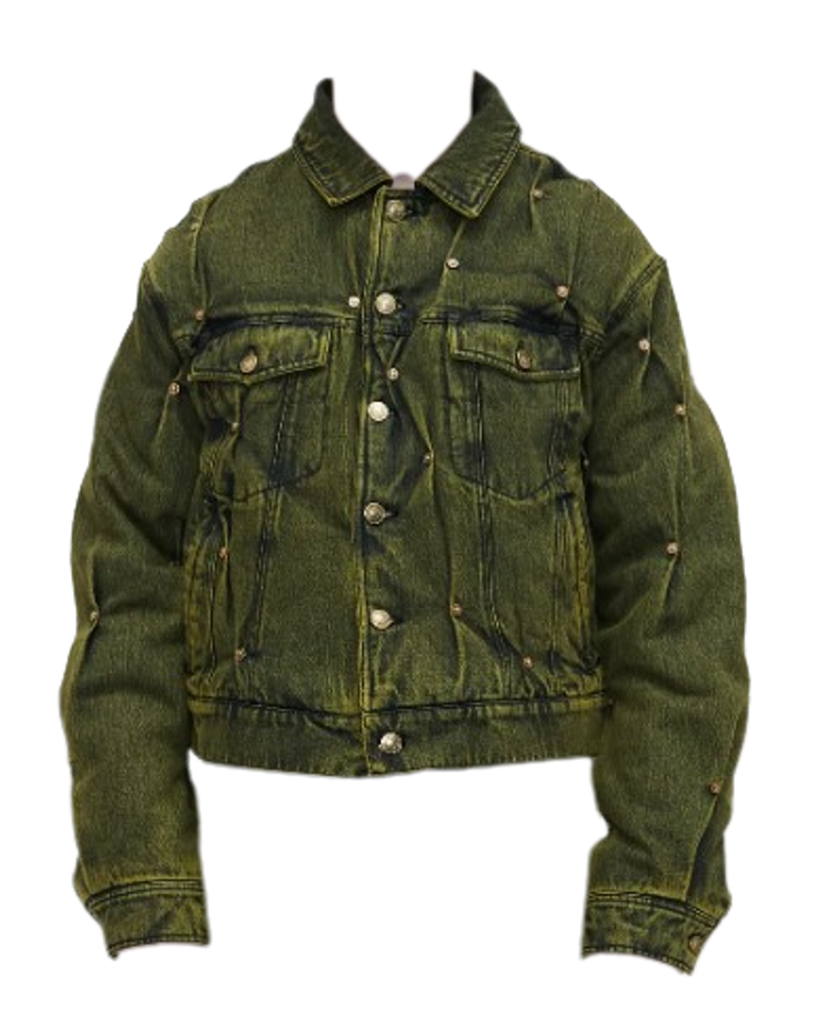 Kusikohc Padded Multi Rivet Denim Jacket