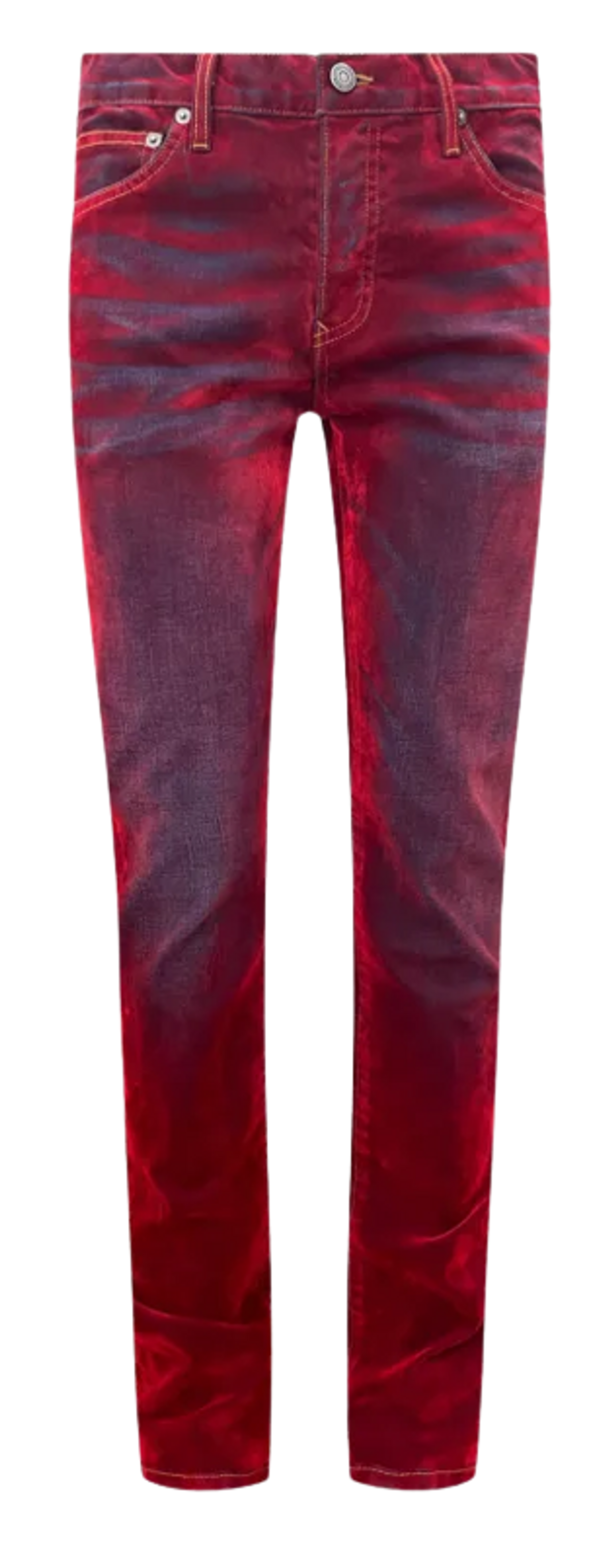 Cout De La Liberte Rafa Flocked Denim Jeans