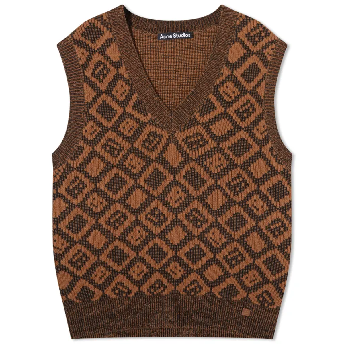 Acne Studios Konny Tiles Face Sleeveless Knit Vest